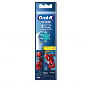 CEPILLO DENTAL ELECTRICO INFANTIL RECAMBIOS ORAL-B STAGES SPIDERMAN 4 RECAMBIOS